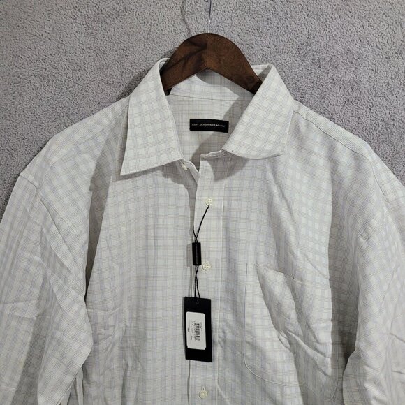 NWT Hart Schaffner Marx Mens Dress Shirt 17 Checkered Long Sleeve  JPT - Picture 6 of 8